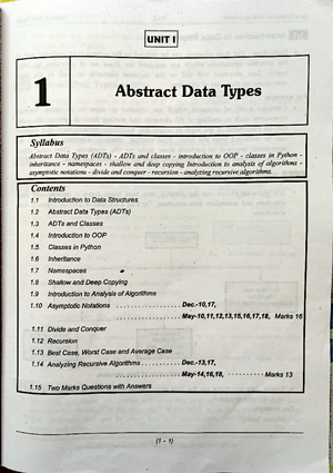 Unit-1 Algorithms - DAta structure and algorithm - Studocu