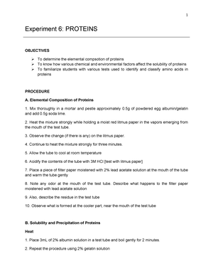 urine experiment lab report