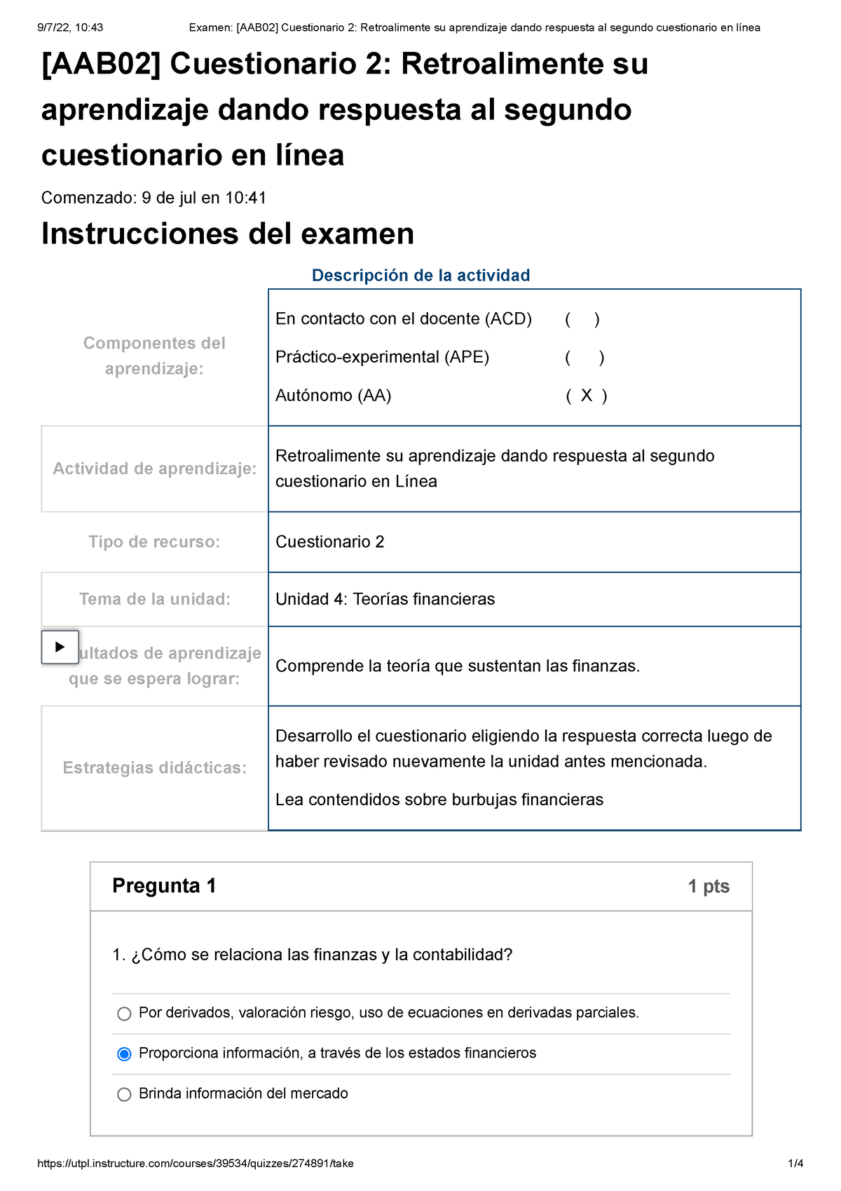 Examen [AAB02] Cuestionario 2 Retroalimente Su Aprendizaje Dando ...