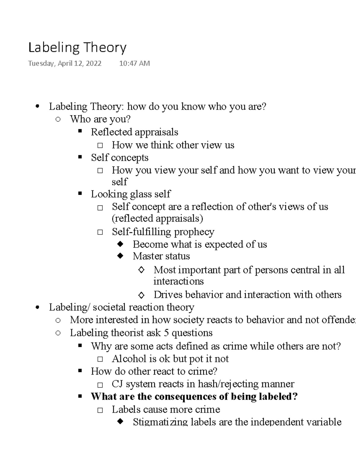 Labeling Theory Dr. Shelley Keith Labeling Theory how do you know