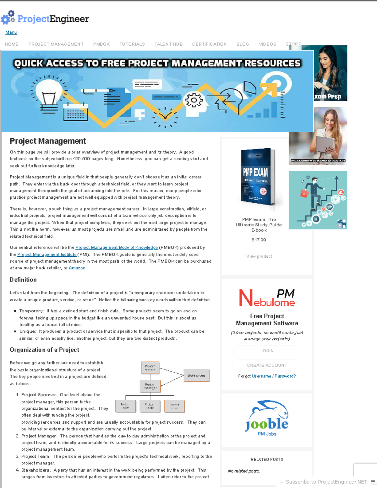 Project Management in a Glance - Project Management On this page we ...