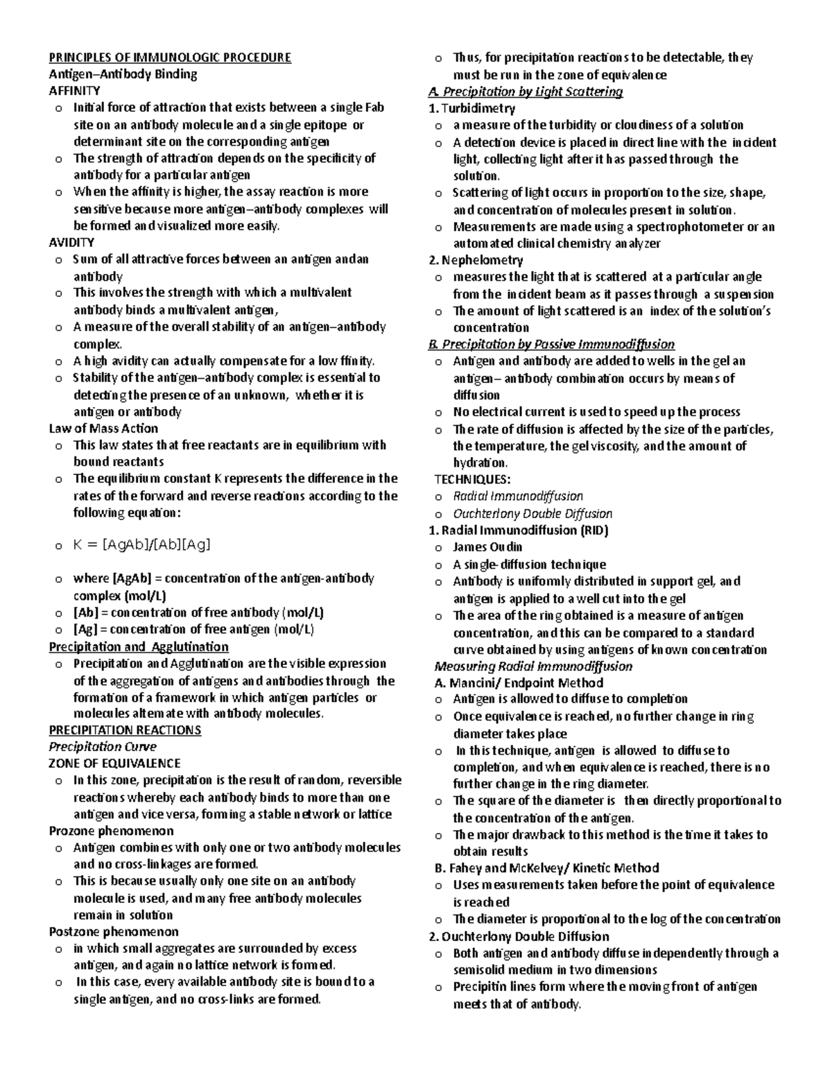 Principles OF Immunologic Procedure - PRINCIPLES OF IMMUNOLOGIC ...