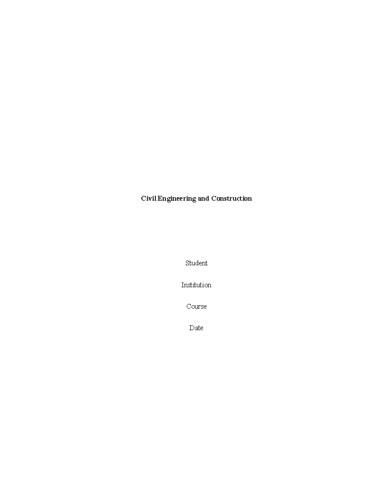Civil Engineering and Construction - Civil Engineering and Construction ...