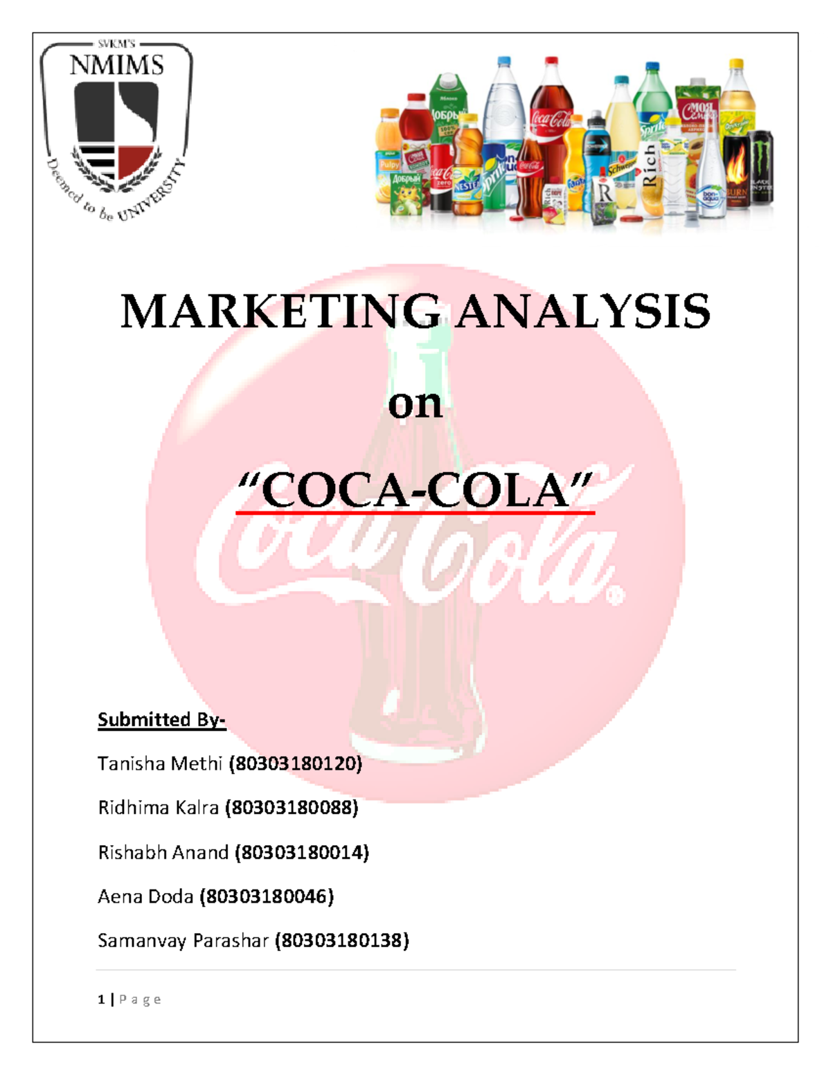 Coca Cola Final Report Exam University Economic HCM 2020 MARKETING