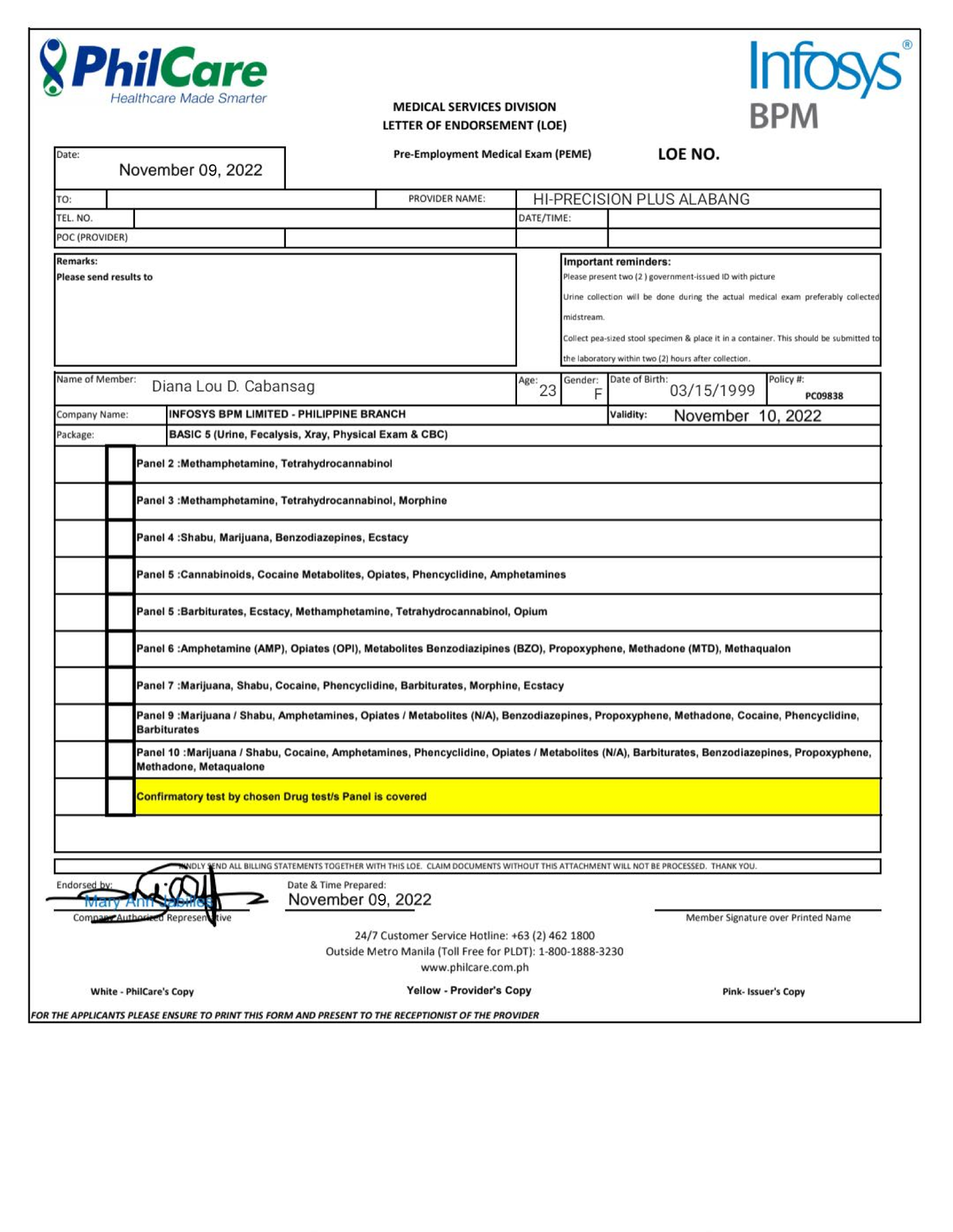 PEME SLIP FOR Medical Science tech form Science,Technology&Society