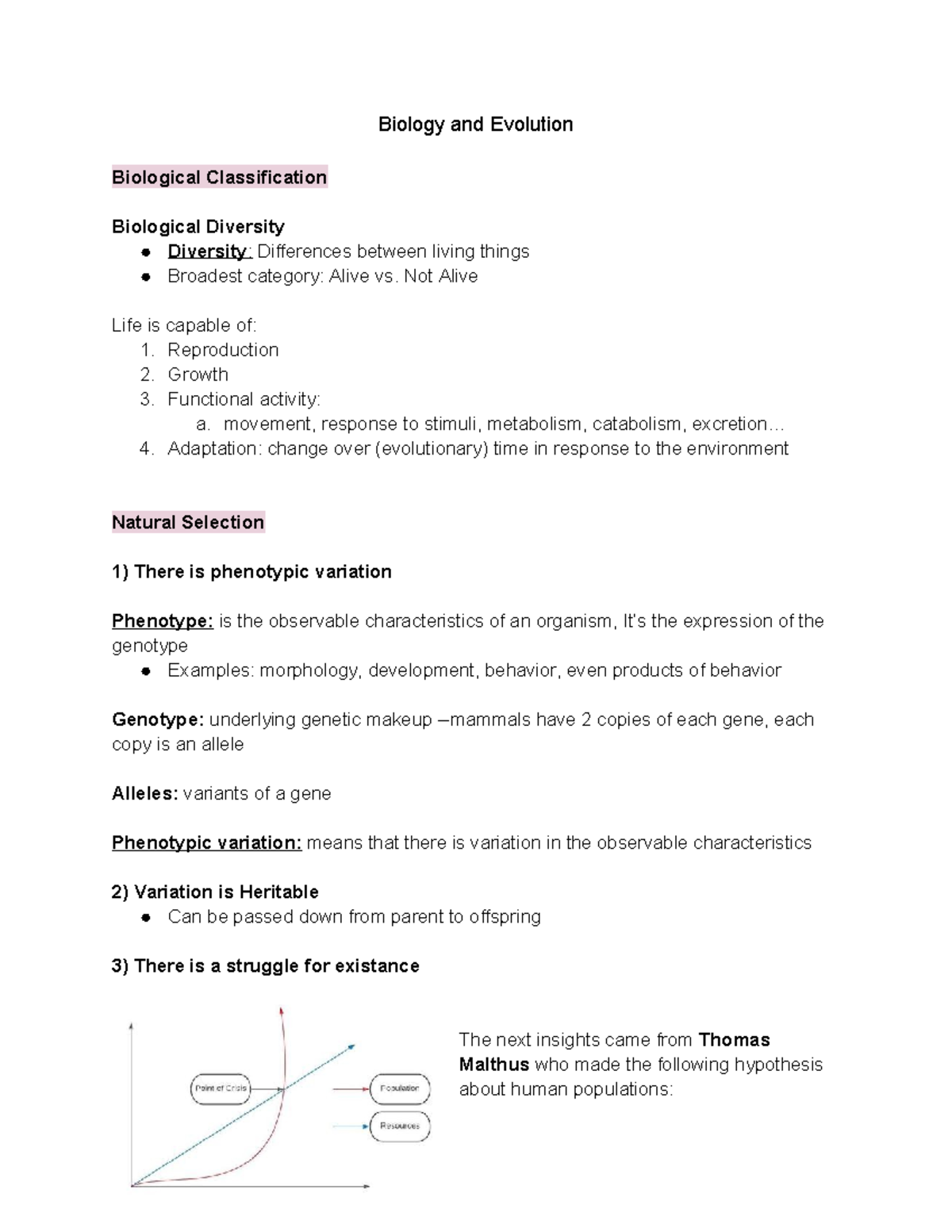2 Biology and Evolution - Biology and Evolution Biological ...