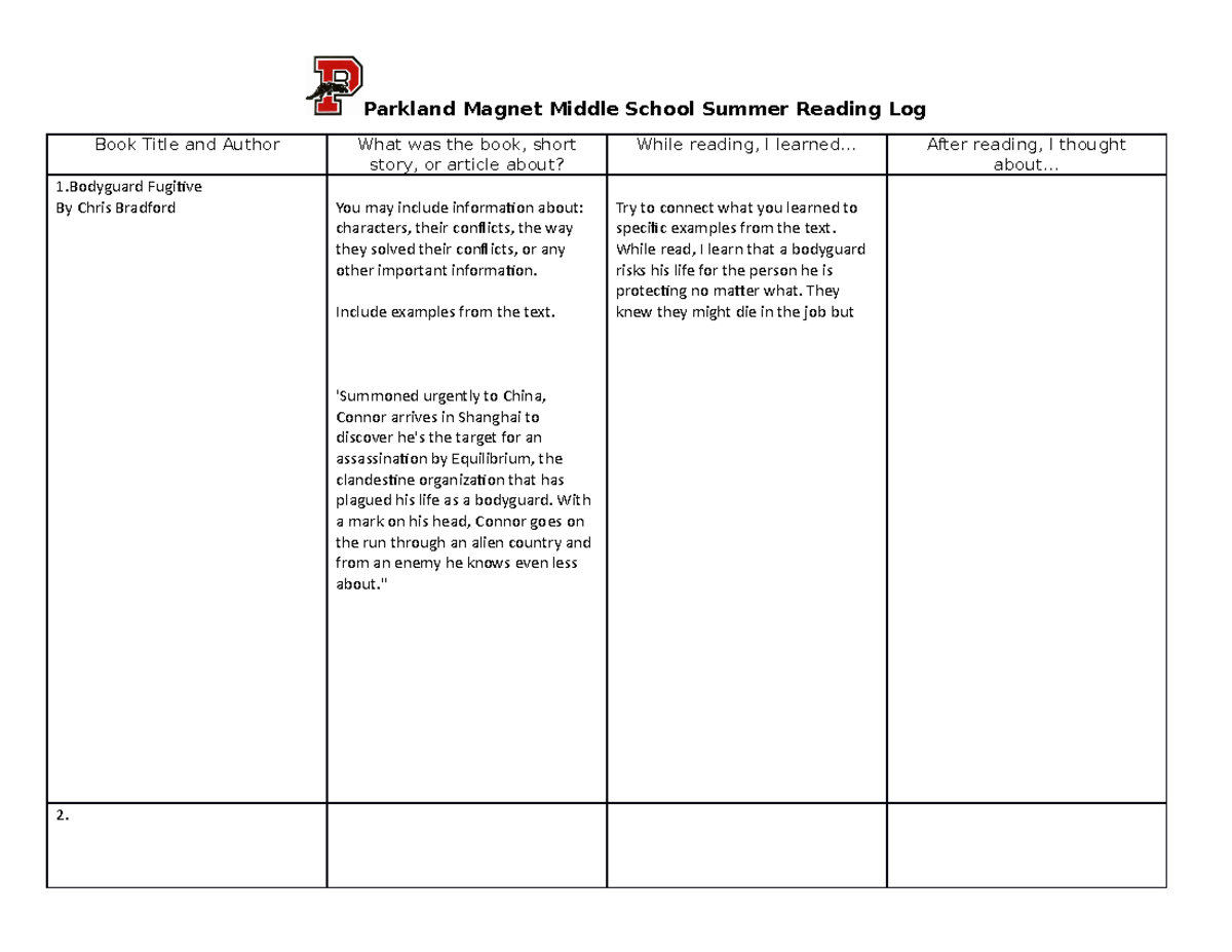 parkland-summer-reading-log-2022-parkland-magnet-middle-school-summer