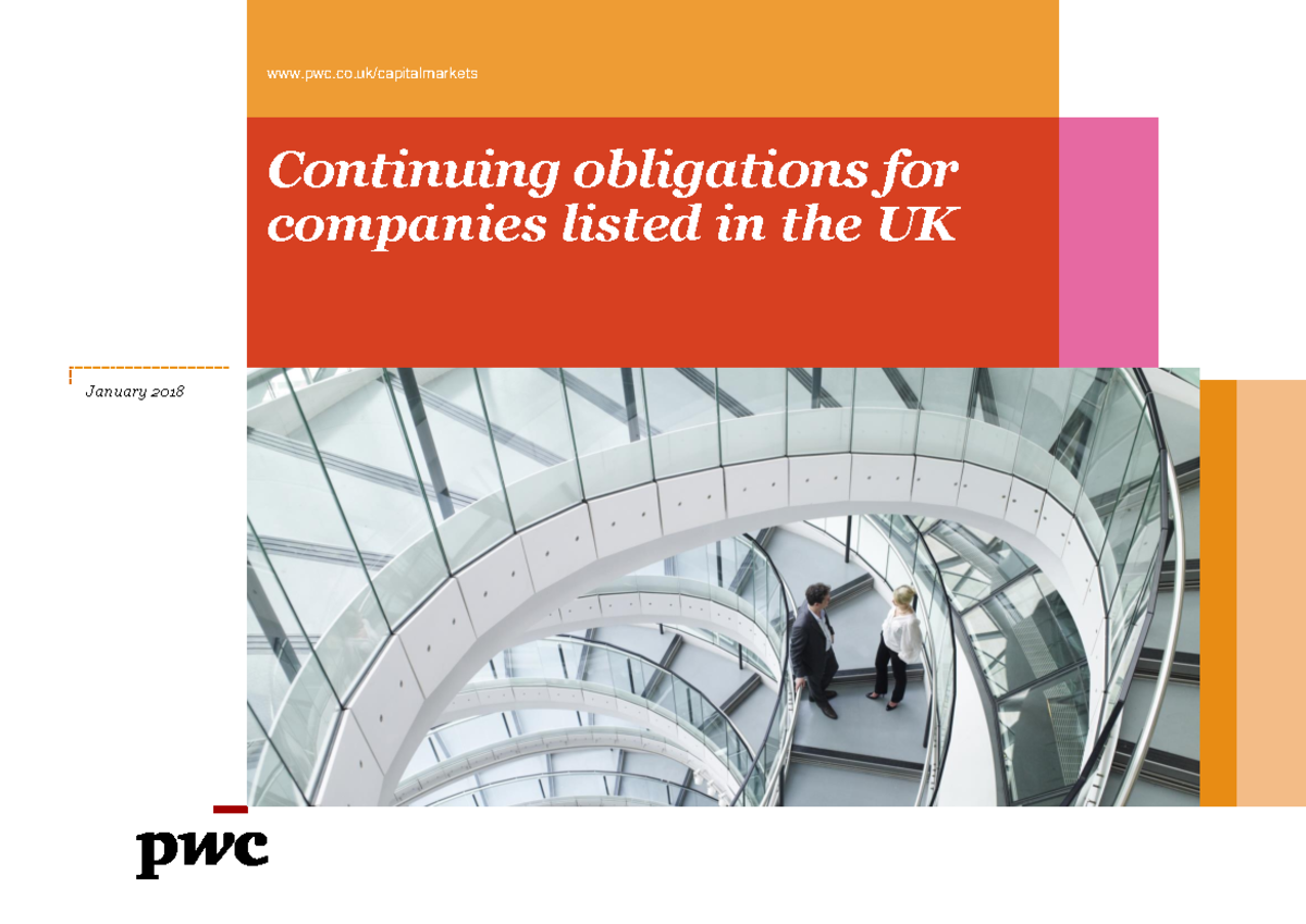 Continuing obligations for uk listed companies 2017 January 2018 pwc