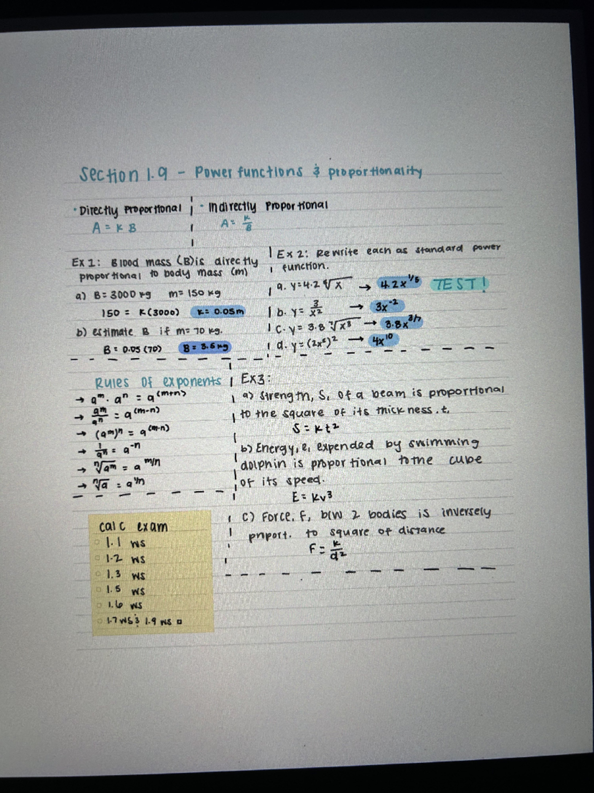 Power Functions and Proportionality - MATH 140 - Studocu