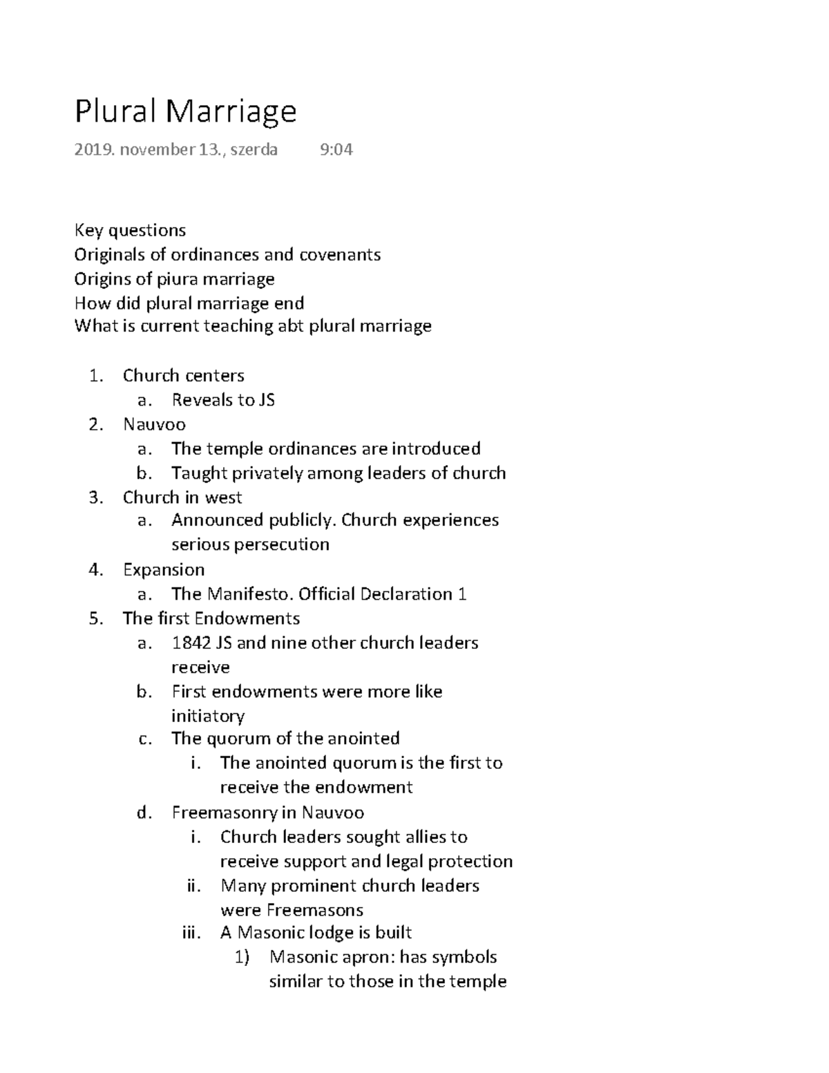 plural marriage essays