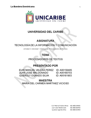Entica EN LA Tecnología - Materia Etica en tecnología Docente Actividad ...
