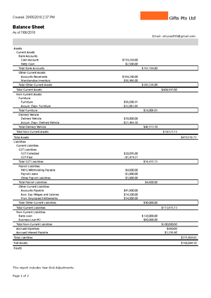 Case study accounting balance sheet image