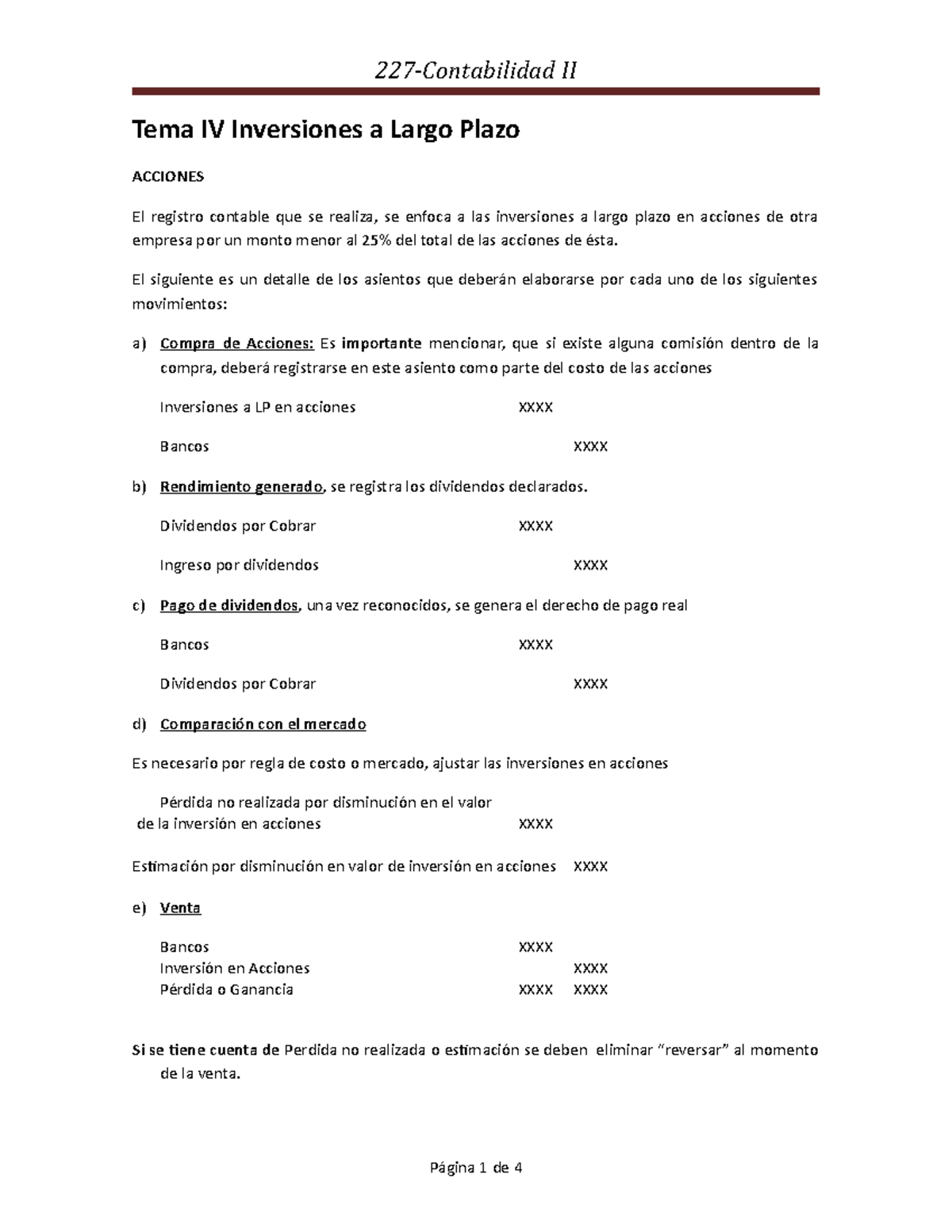 Resumen Inversiones A Largo Plazo - Tema IV Inversiones A Largo Plazo ...