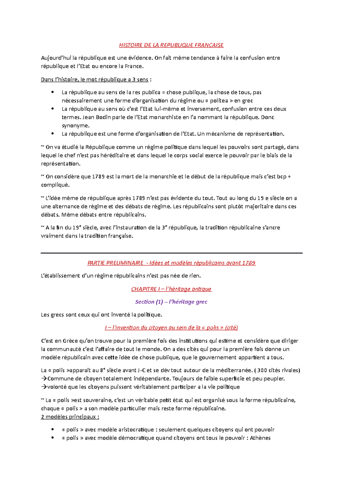 Cour histoire de la république française HISTOIRE DE LA REPUBLIQUE FRANCAISE Aujourd’hui la