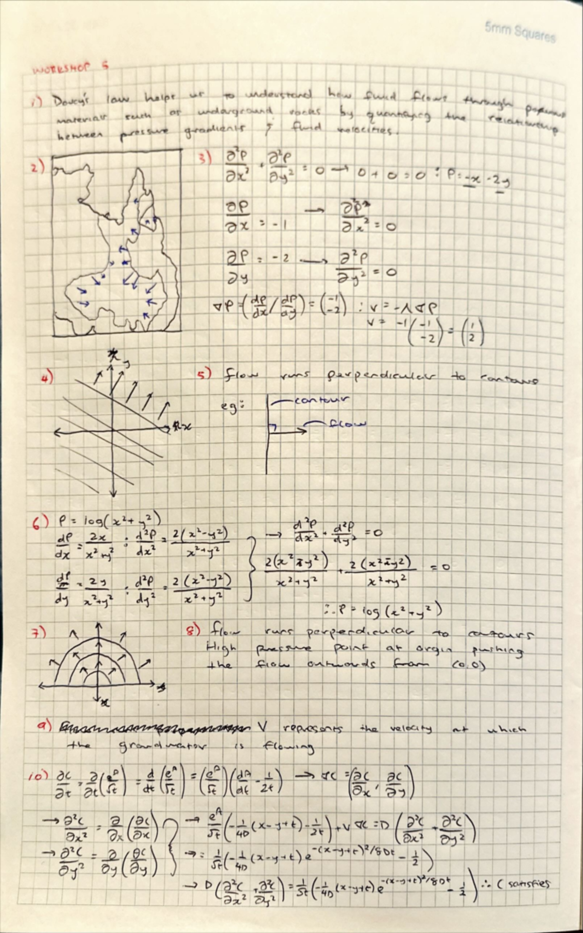 Week 10 Maths practice material Engineering maths 5mm Squares