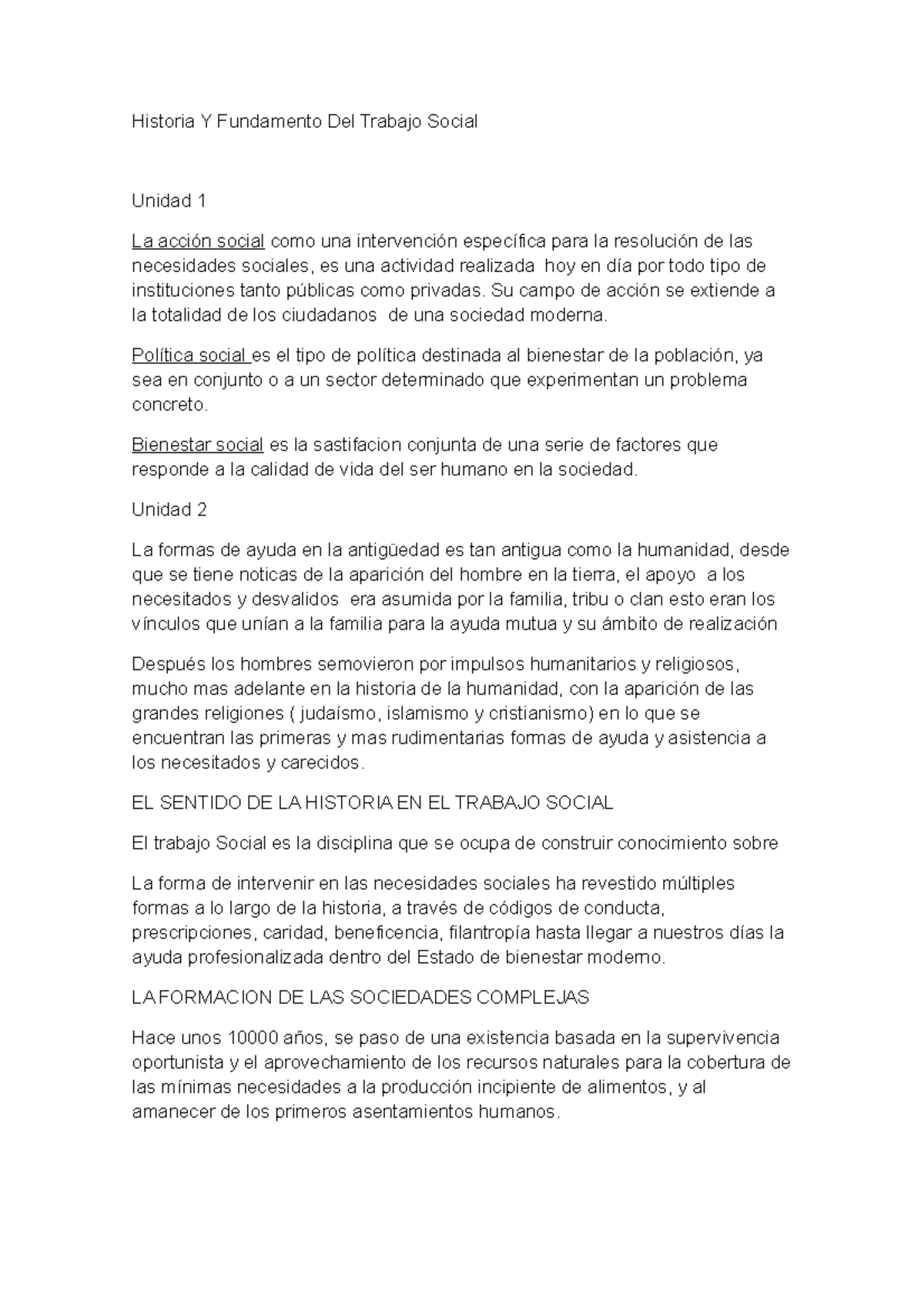 Historia Y Fundamento Del Trabajo Social Su Campo De Acción Se Extiende A La Totalidad De Los 3250