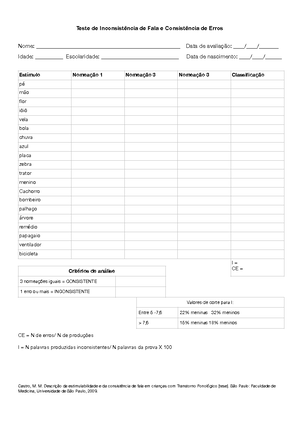 Protocolo. MBGR - MBGR- MOTRICIDADE OROFACIAL - Exame Miofuncional ...