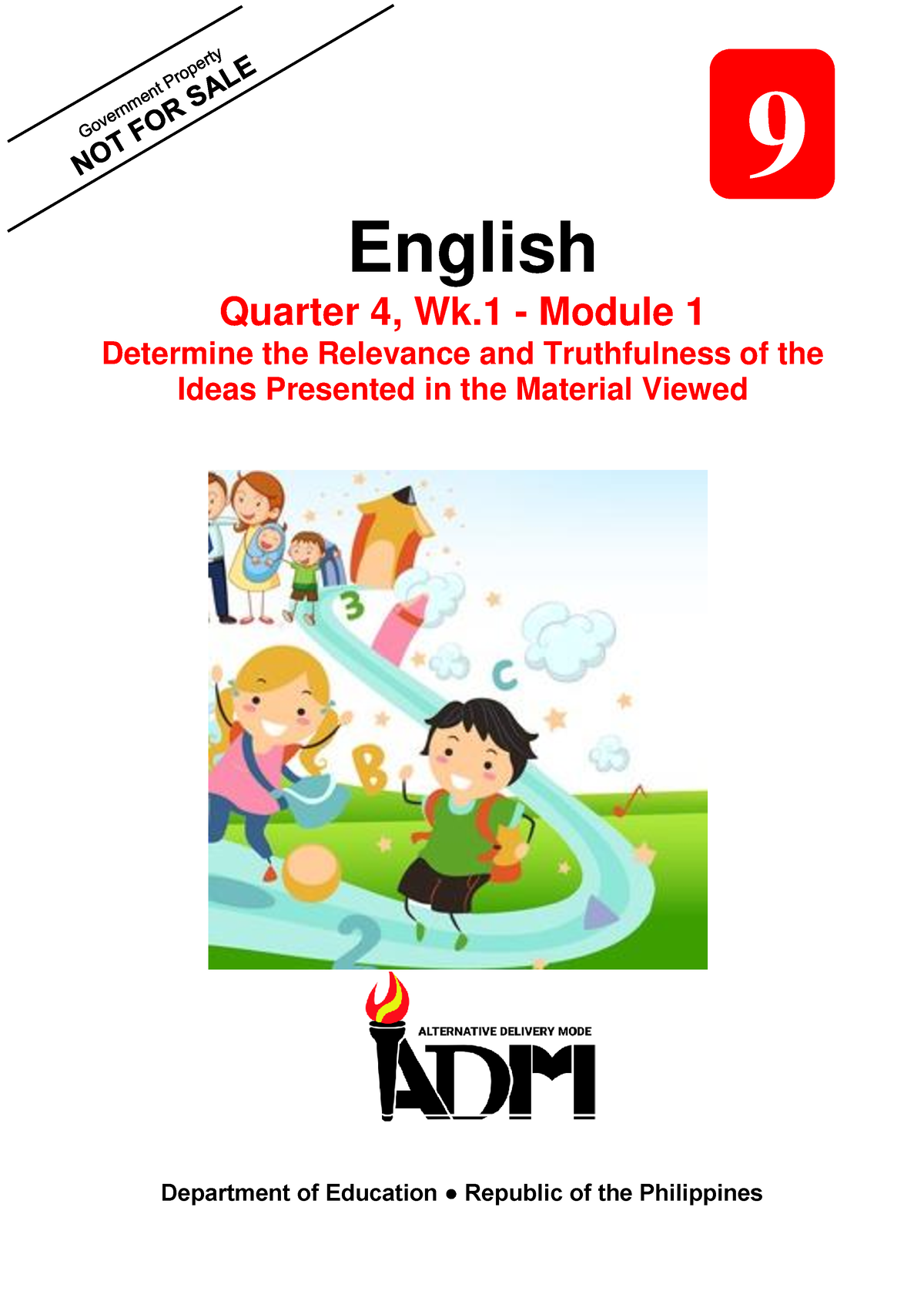 ENG9 Quarter 4 Week 1 Module 1 - I English Quarter 4, Wk - Module 1 ...