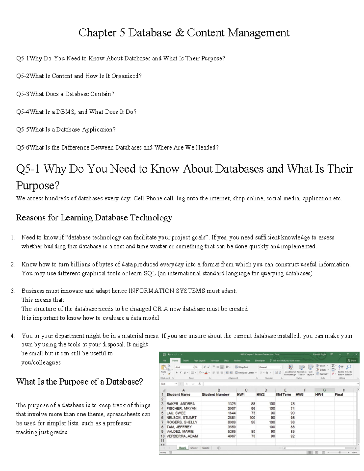 Chapter 5 Database & Content Management - Chapter 5 Database & Content ...
