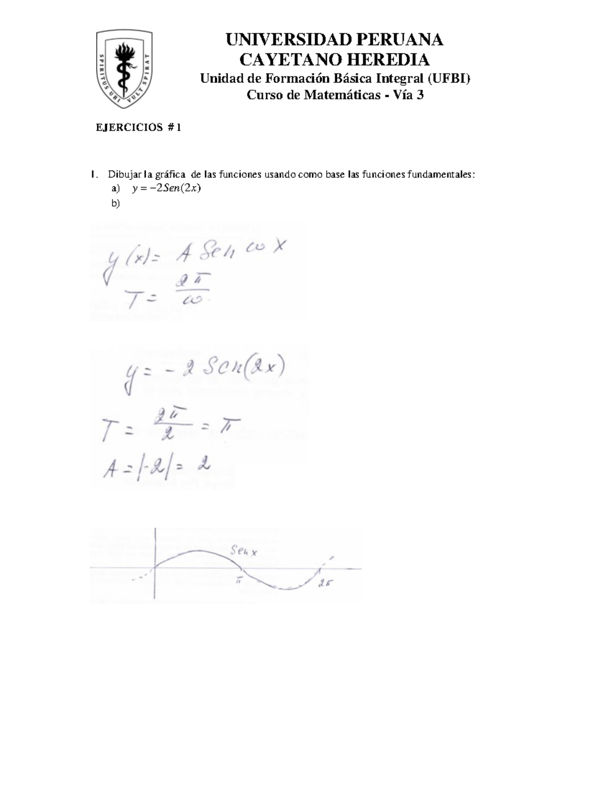 Ejercicios Parte 1 - Resumen Matemática 5 - EJERCICIOS # 1 1. Dibujar ...