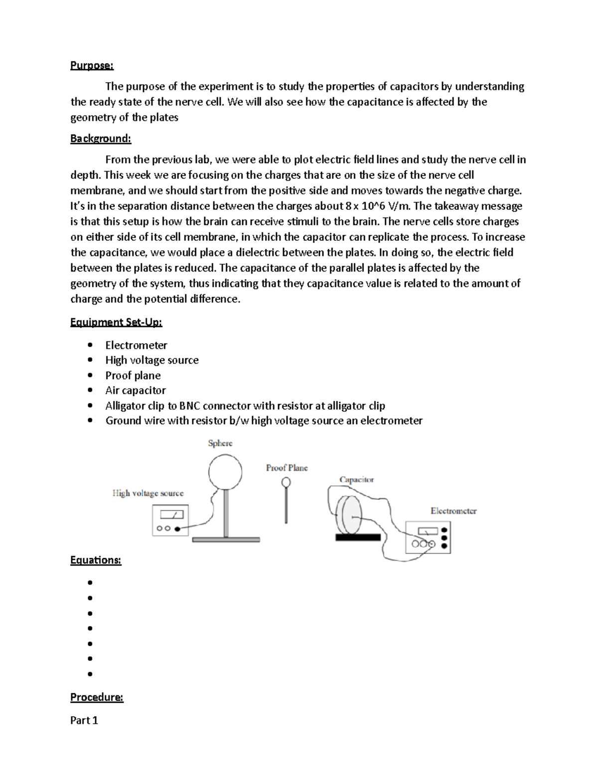 Exp 16 (Capacitors) Physics lab II experiment 16 Purpose The purpose of the experiment is