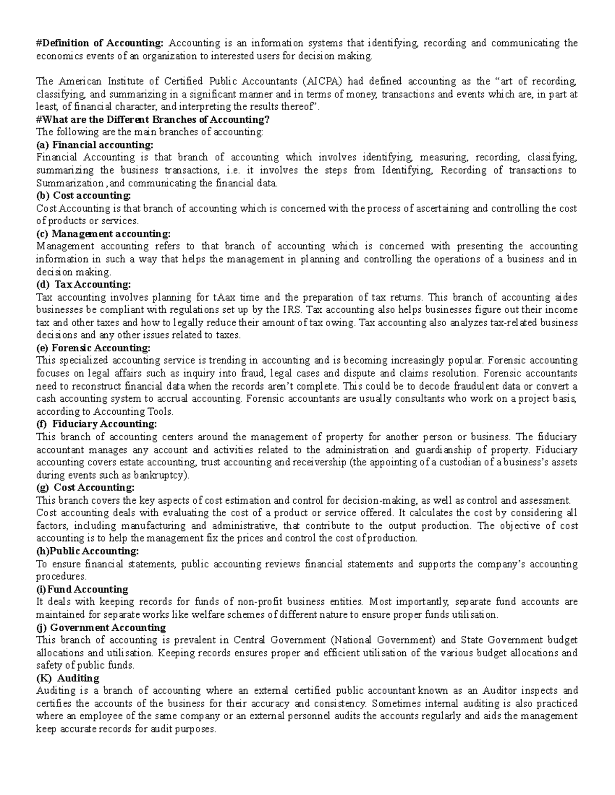 Accounting The American Institute of Certified Public Accountants