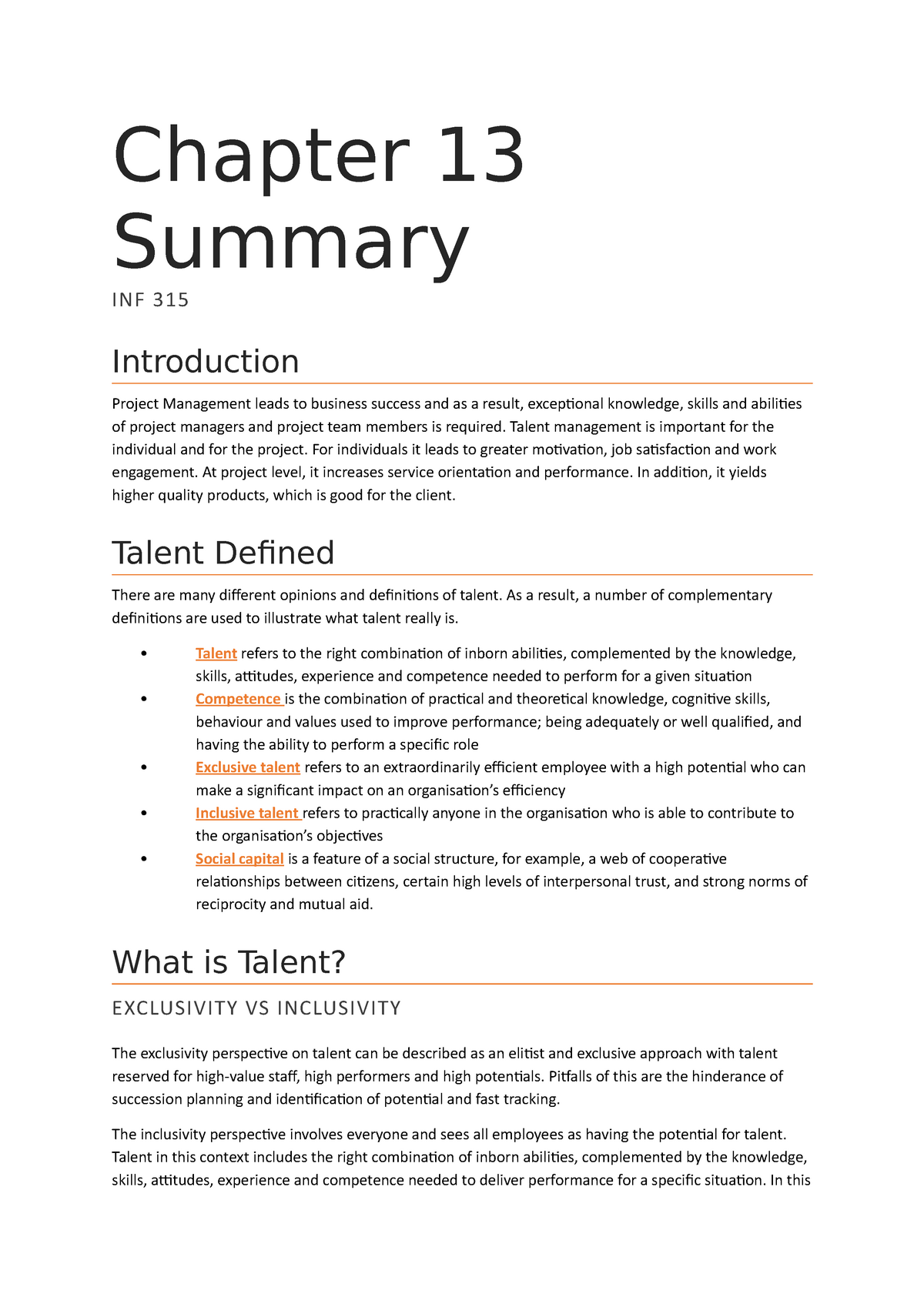 chapter-13-lecture-notes-8-chapter-13-summary-inf-315-introduction-project-management-leads