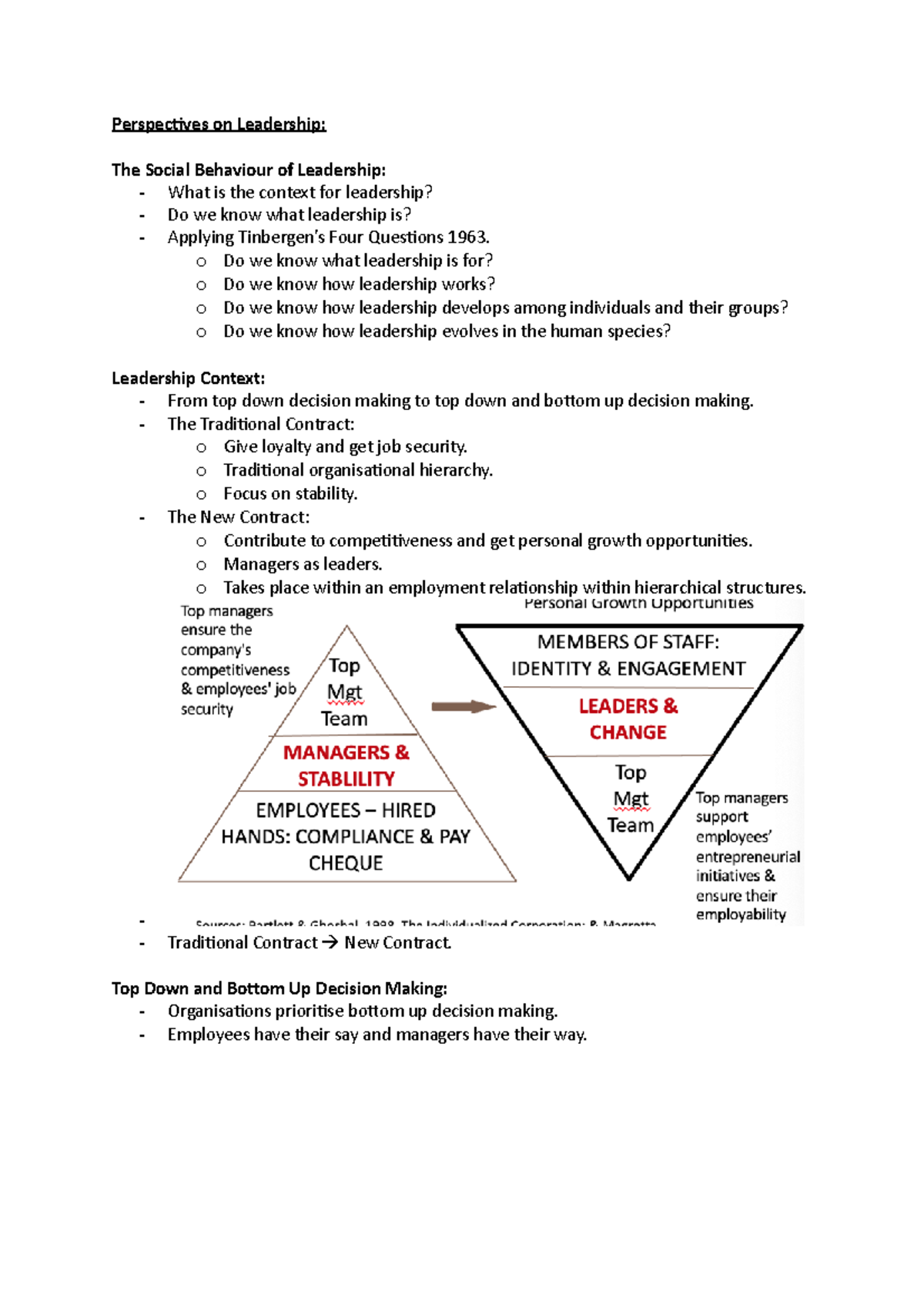 Perspectives on Leadership - o Do we know what leadership is for? o Do ...