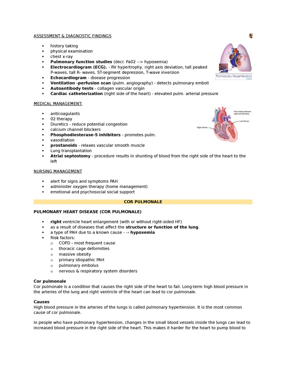 Respi 2 - ASSESSMENT & DIAGNOSTIC FINDINGS history taking physical ...