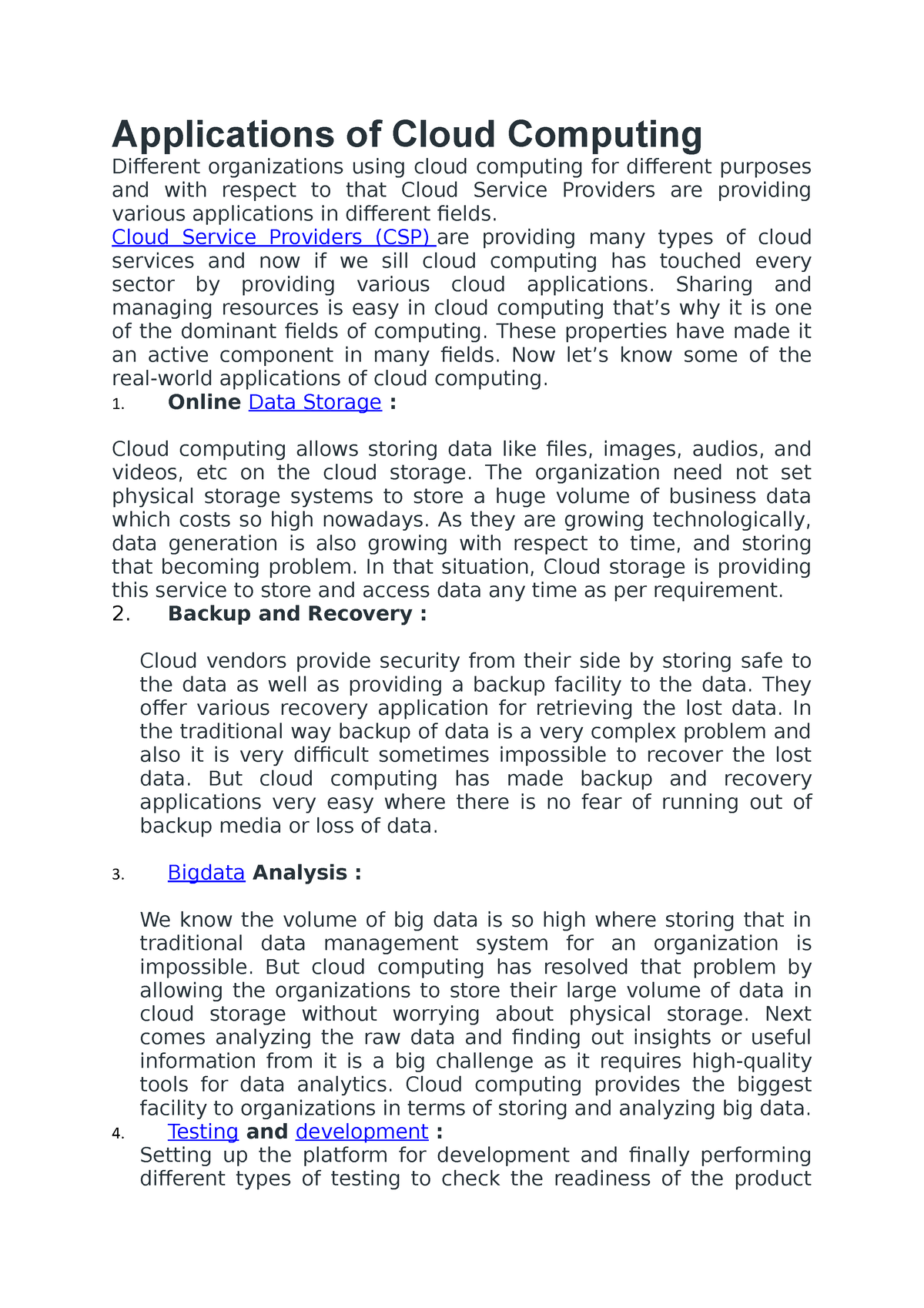 research paper on applications of cloud computing