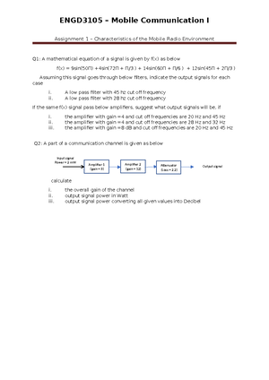 Eex5360 Tma1 2023 This Is Tutor Marked Assignment 1 Of Signals And Eex5360 Tma1 2023 This Is Tutor Marked Assignment 1 Of Signals And