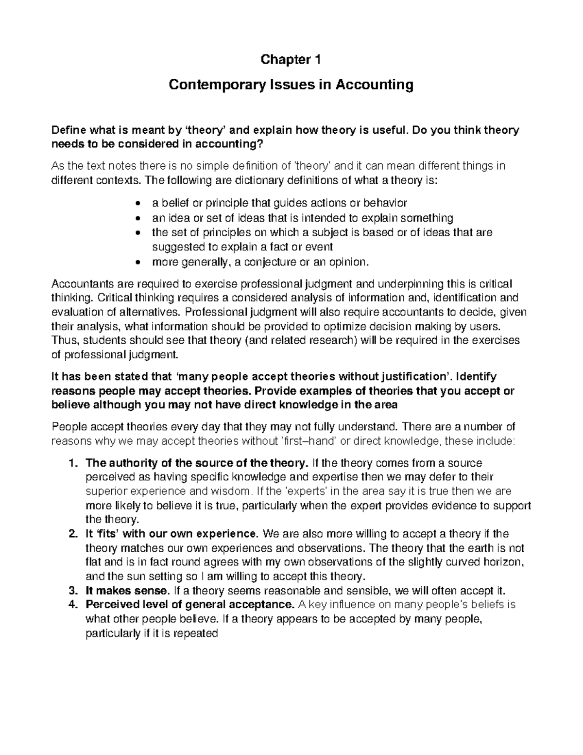 Contemporary Issues In accounting Chapter 1 Contemporary Issues in