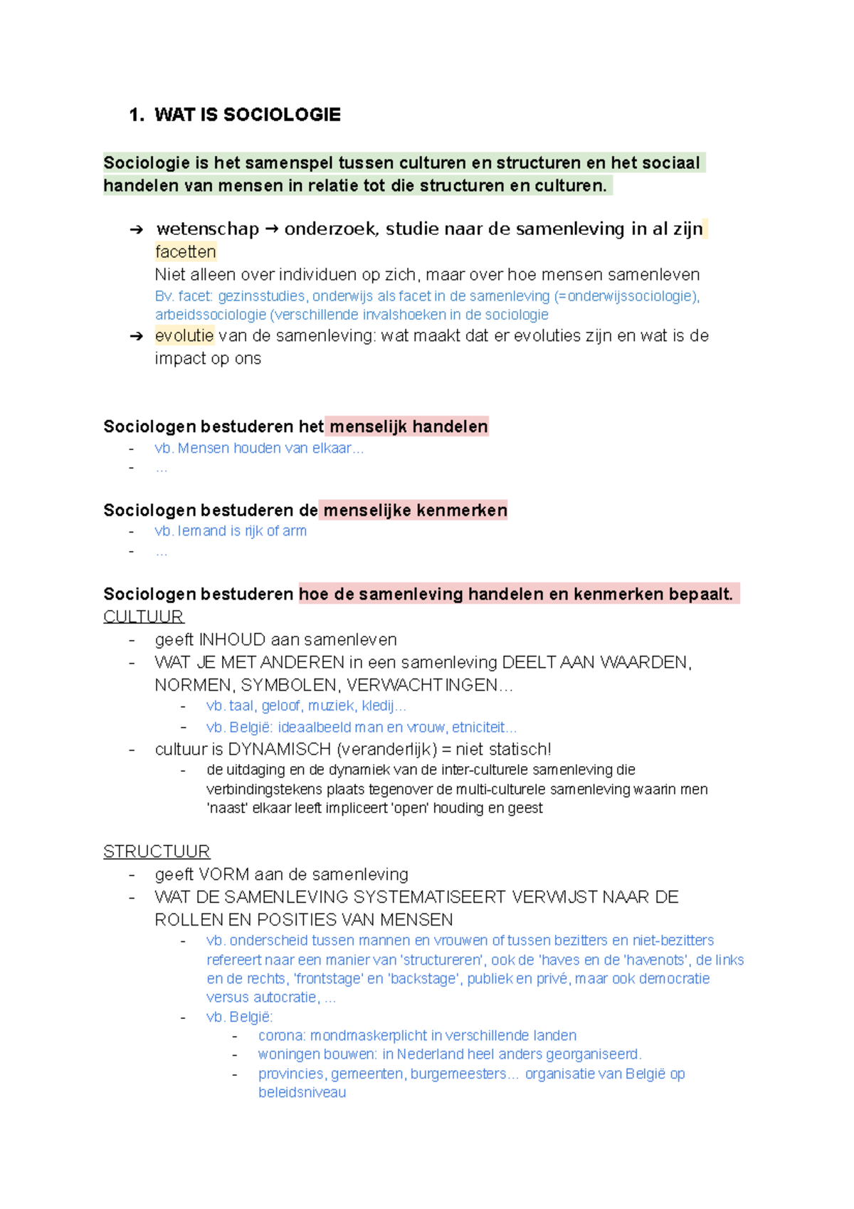 Samenvatting Sociologie Lesblok 1: Wat Is Sociologie? - 1. WAT IS ...