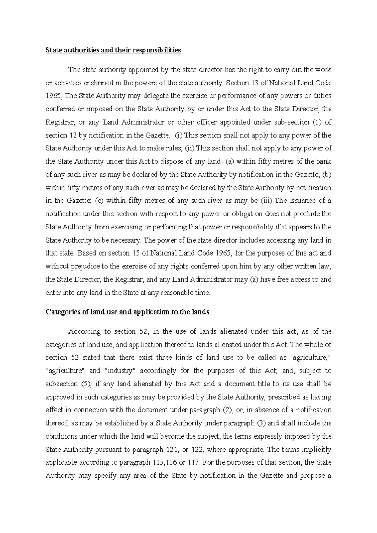 exercise on Land premium Property Management UTM Studocu