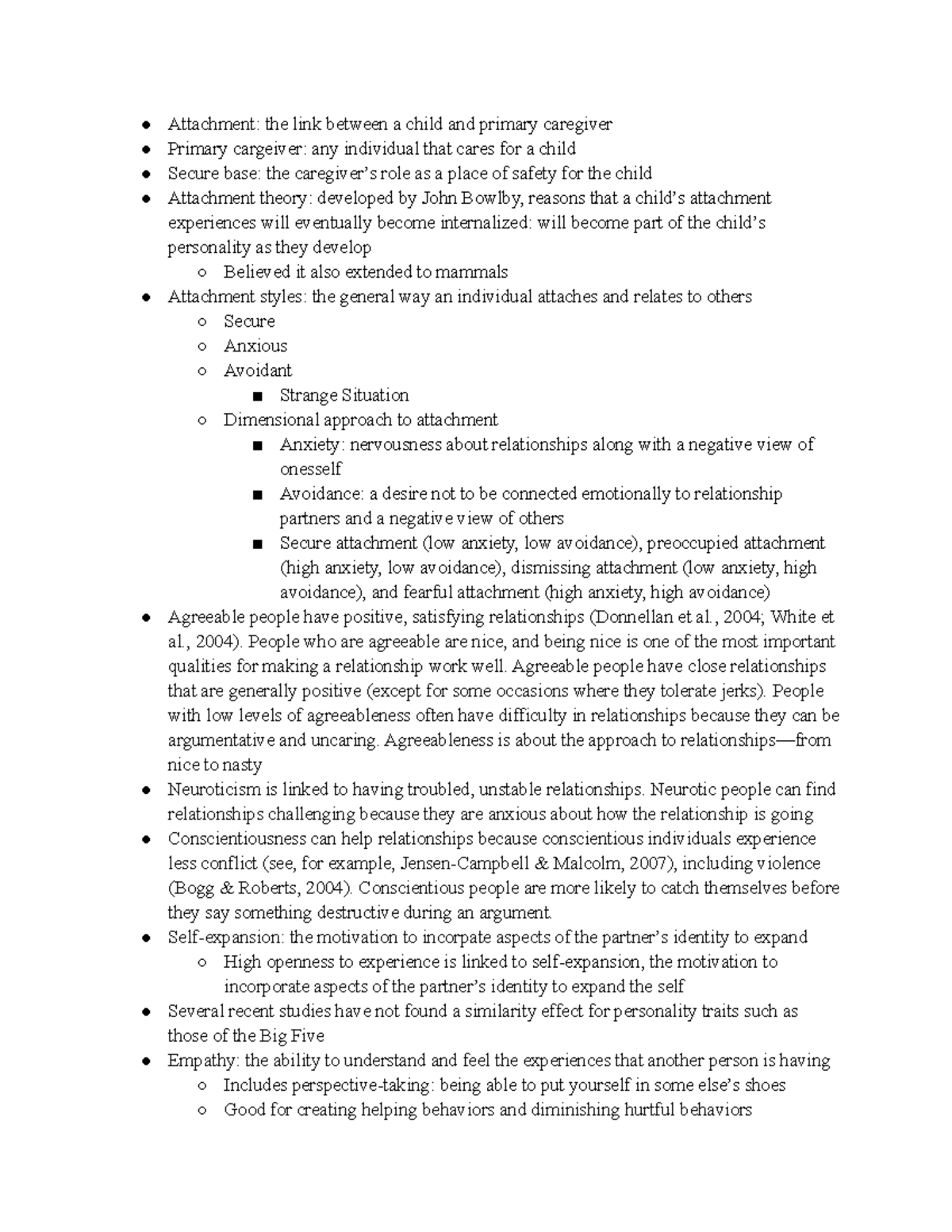 Chapter 13 - Textbook notes - Attachment: the link between a child and ...