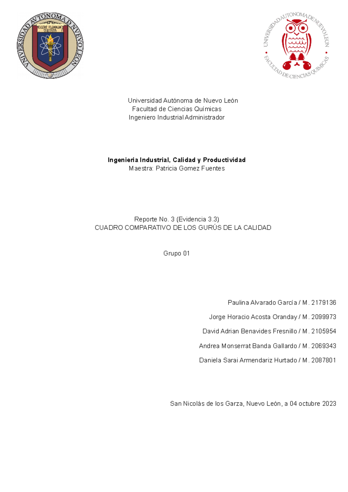 Evidencia 3 - tarea - Universidad Autónoma de Nuevo León Facultad de ...