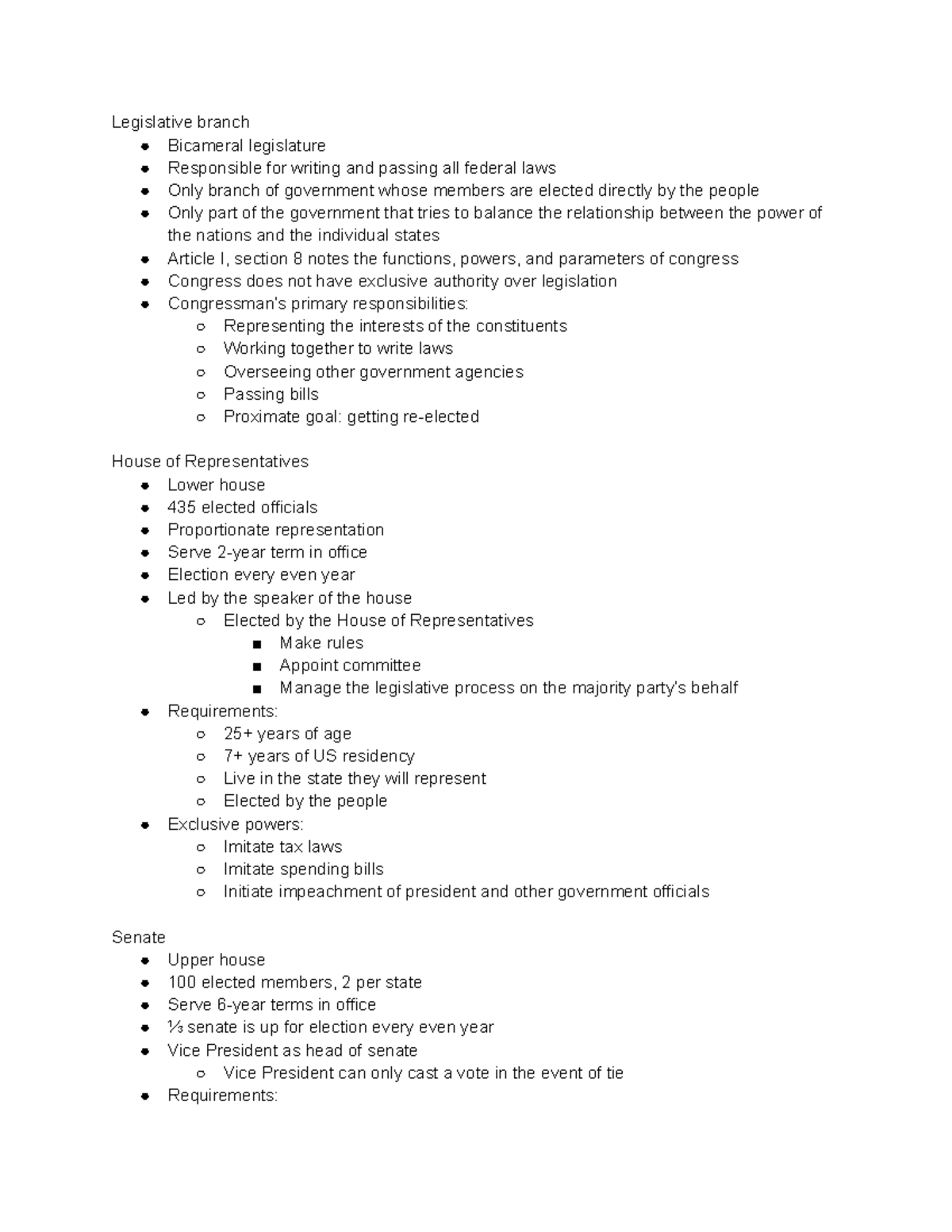 POLS1150 Quiz #7 - Lecture notes taken in preparation for quiz #7 ...