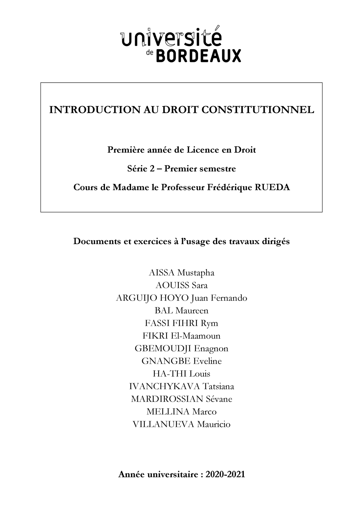 correction dissertation droit constitutionnel