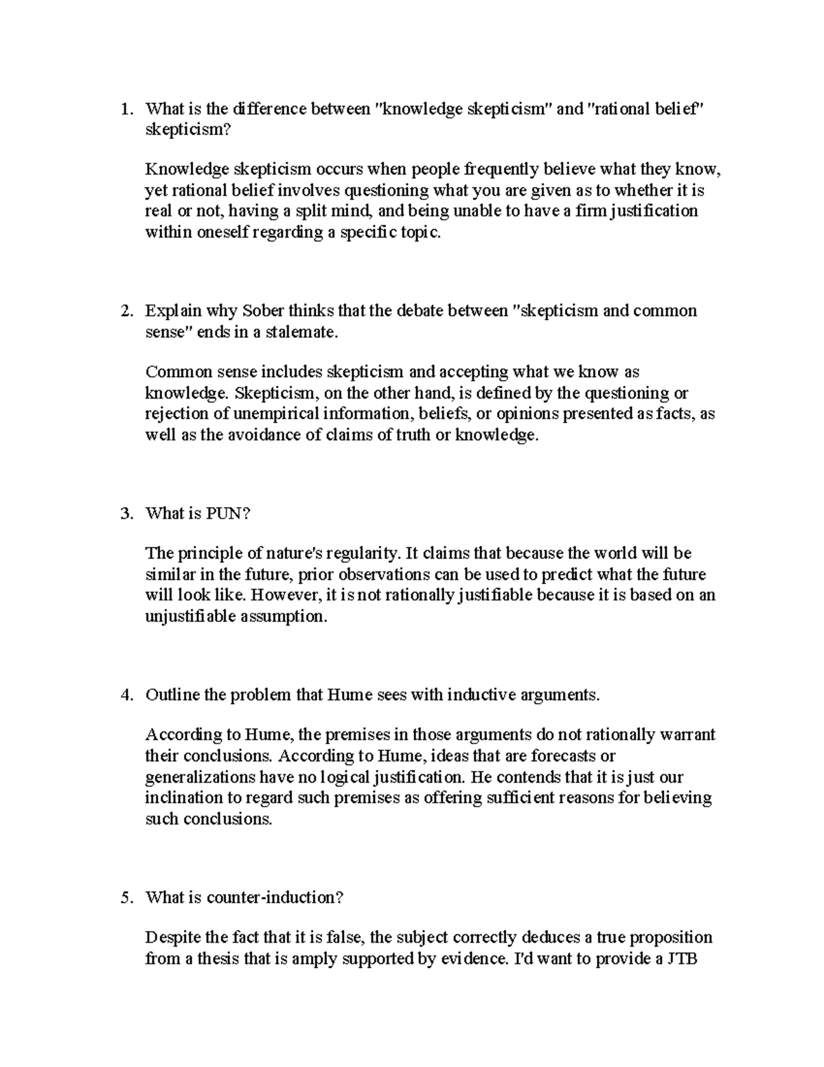 Tutorial 8 - Notes - 1. What Is The Difference Between "knowledge ...