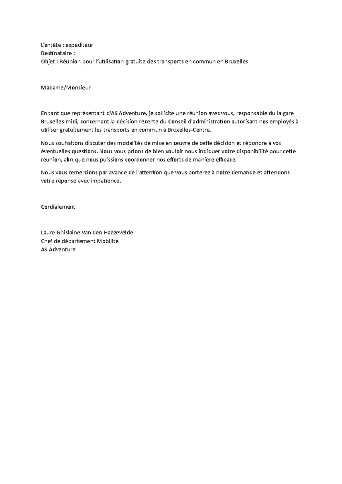 Fransmail - Een correcte email schrijven in het frans - L’entête ...