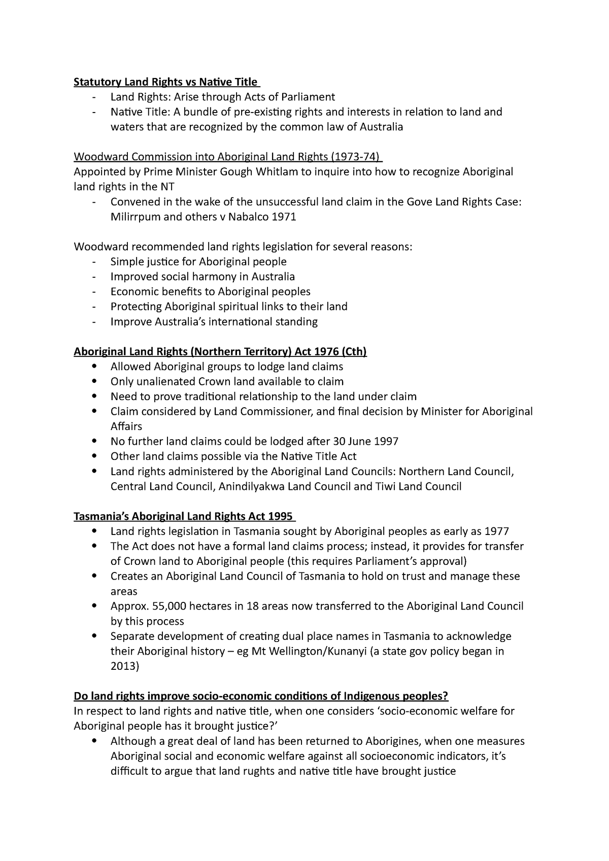 law182-week-4-statutory-land-rights-vs-native-title-statutory-land