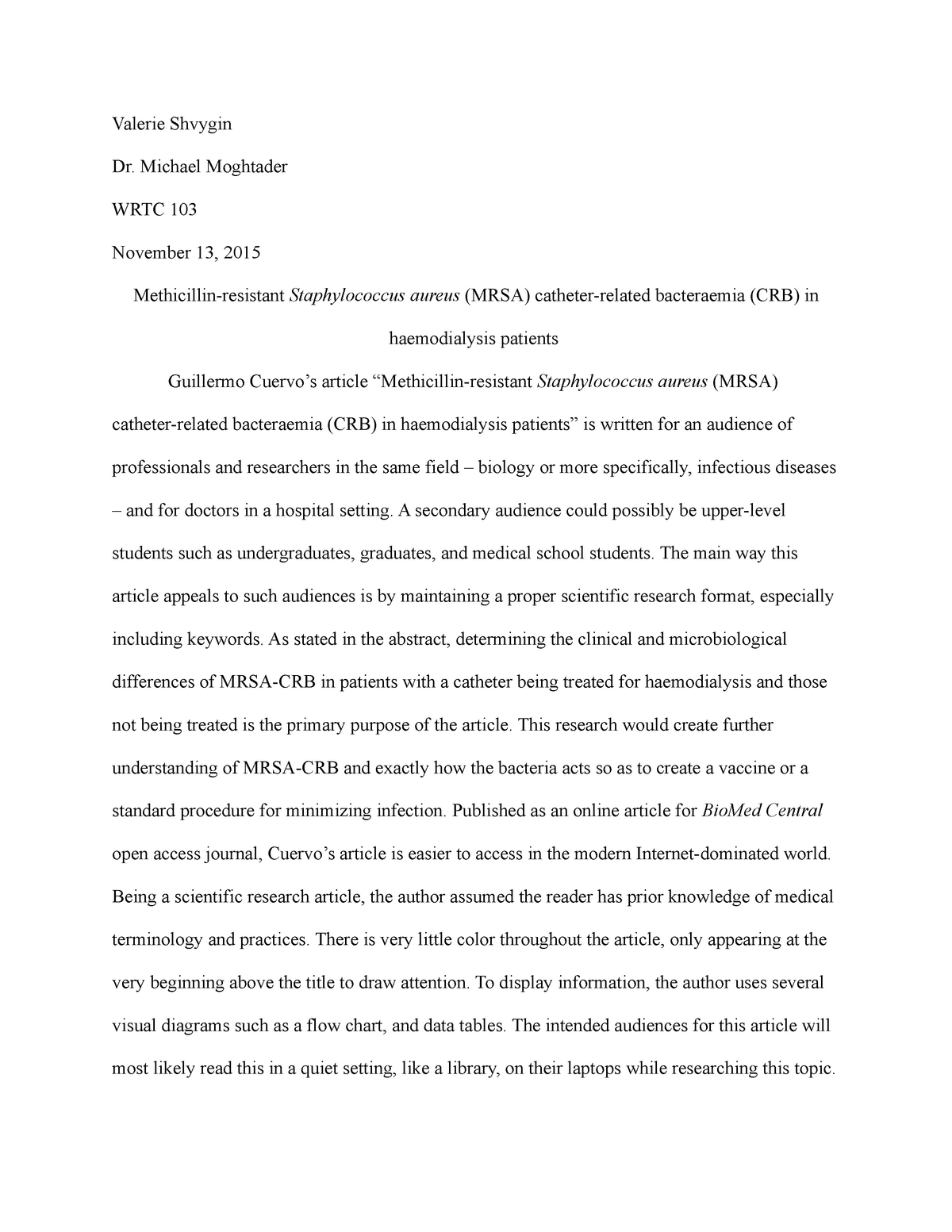 critical reading and writing essay