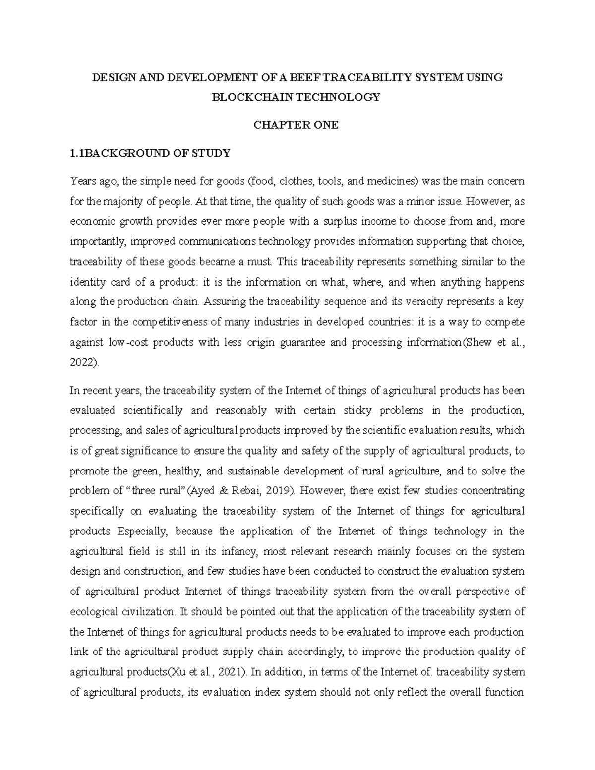 Traceability systems Project 1 -5 - DESIGN AND DEVELOPMENT OF A BEEF ...