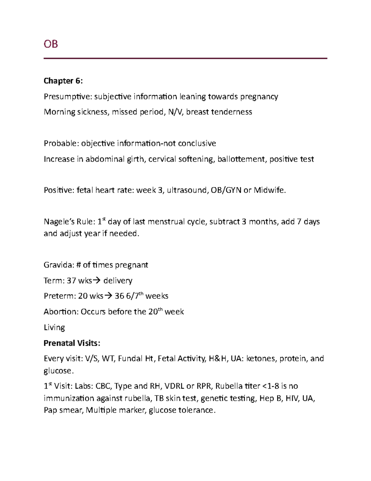 OB - Lecture notes on ch. 6-17 - OB Chapter 6: Presumptive: subjective ...