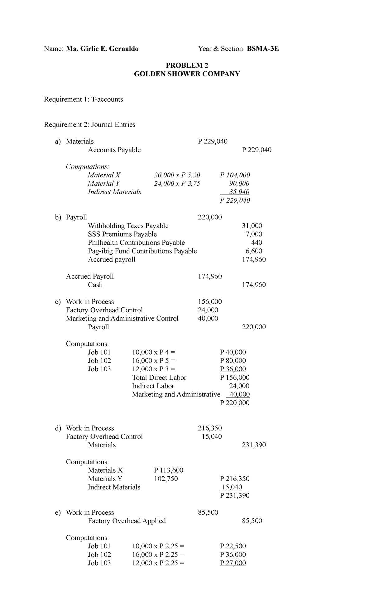 assignment of costs order