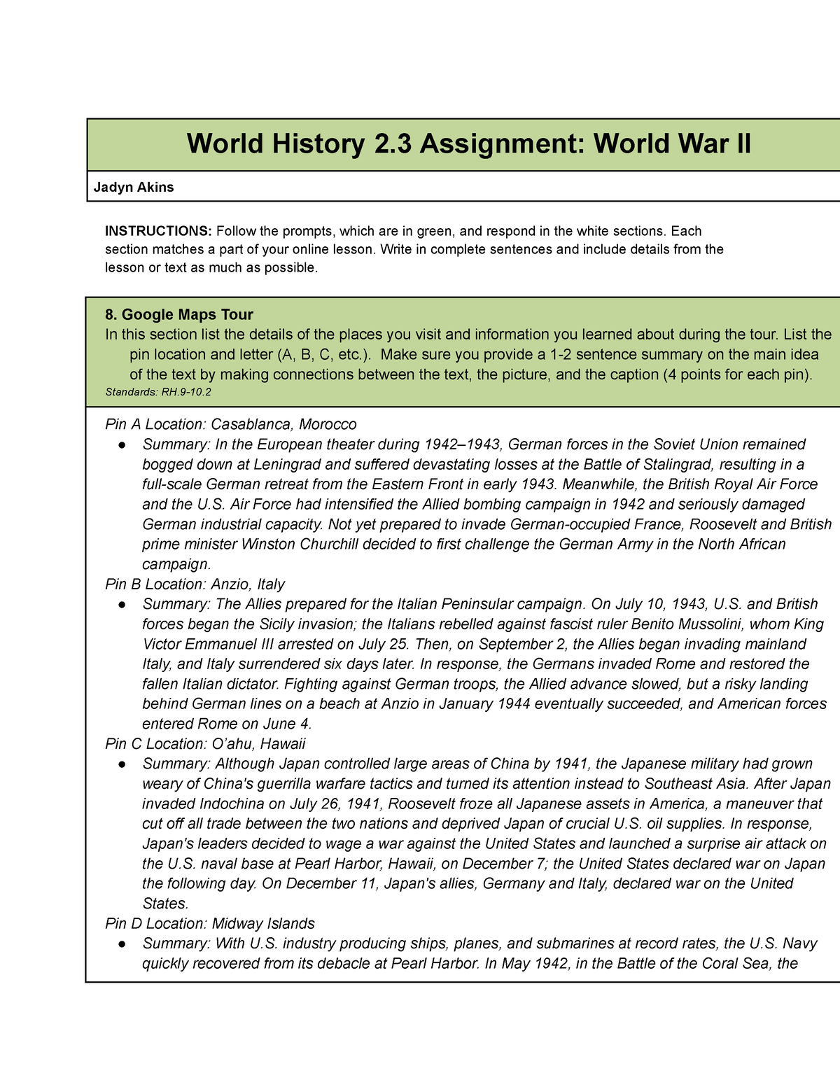 world history 2 03 assignment