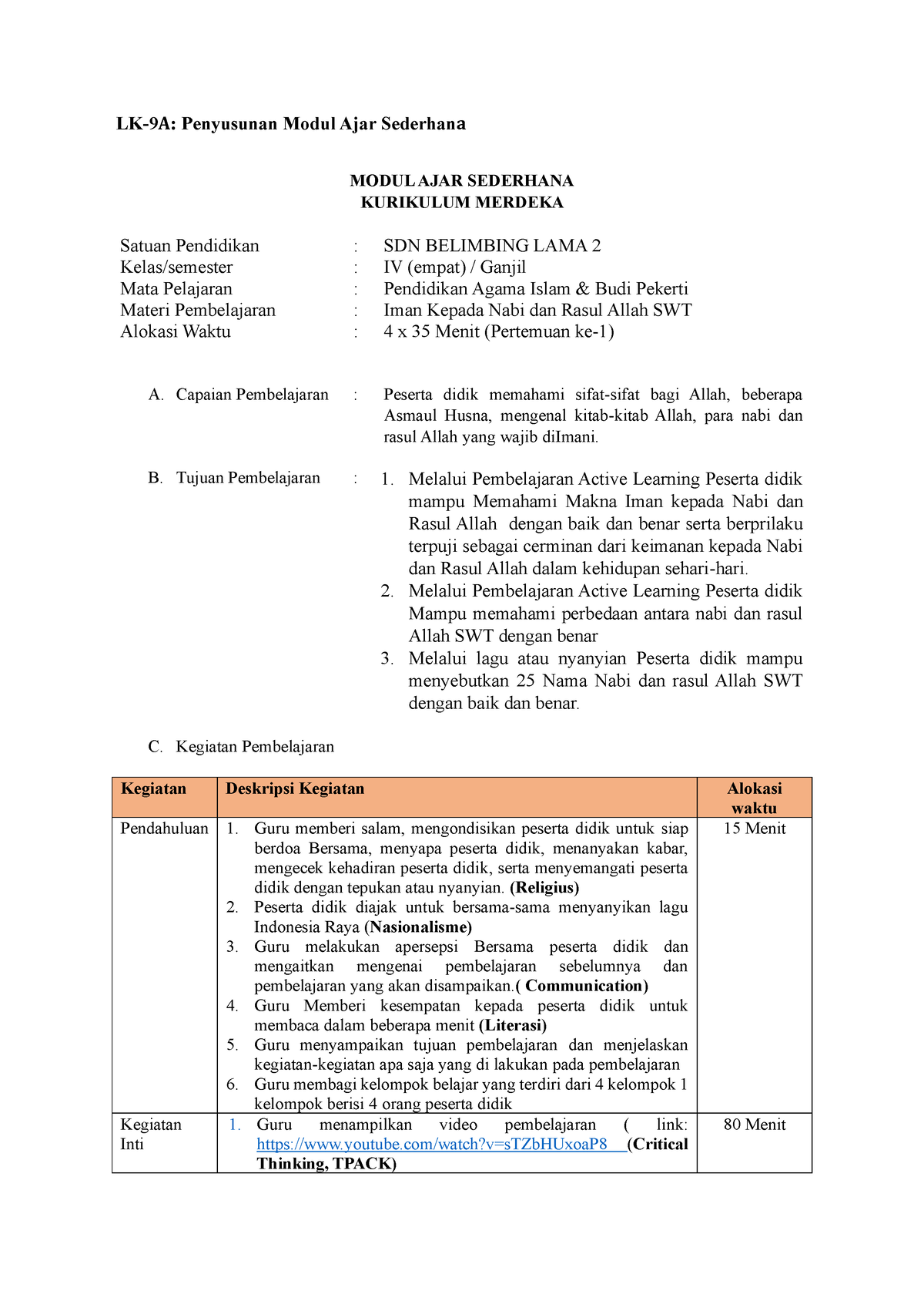 Cara Membuat Modul Ajar Sederhana Kurikulum Merdeka - Mores.pics