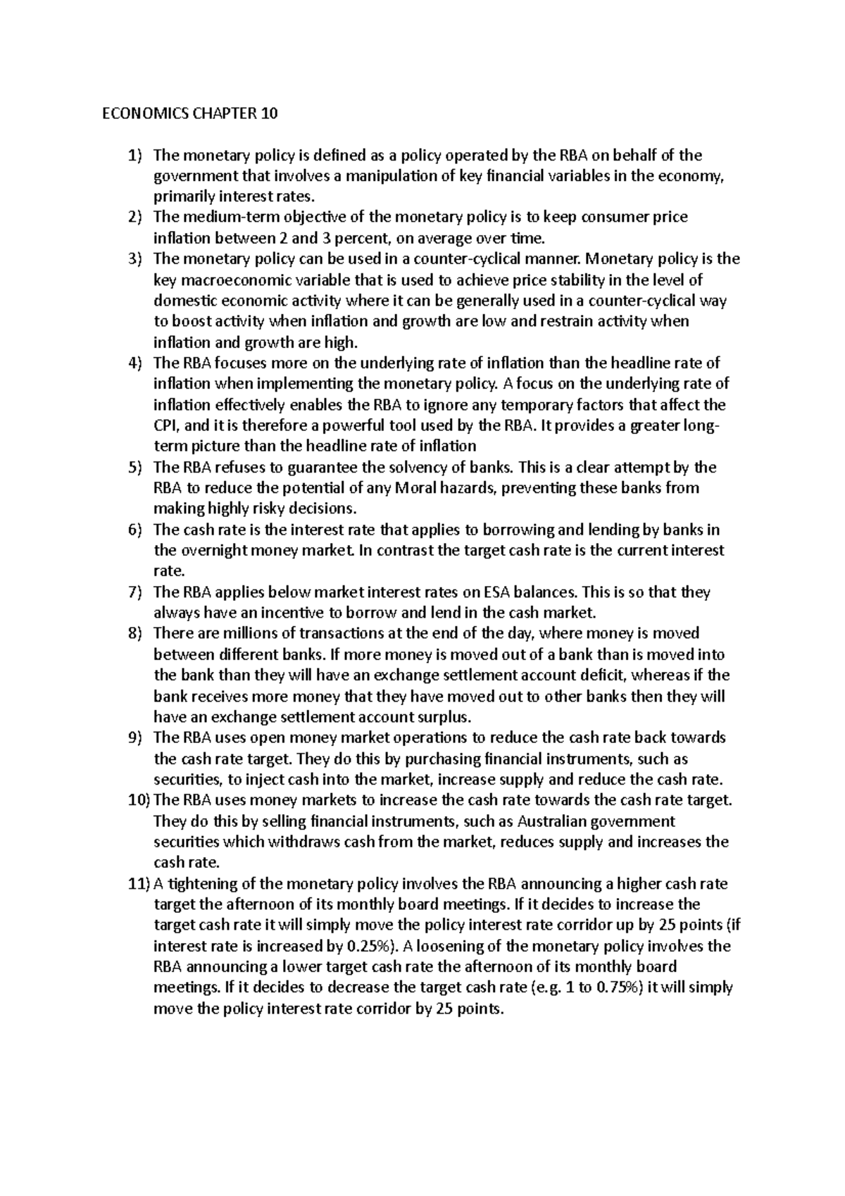 Economics Chapter 10 - www - ECONOMICS CHAPTER 10 The monetary policy ...