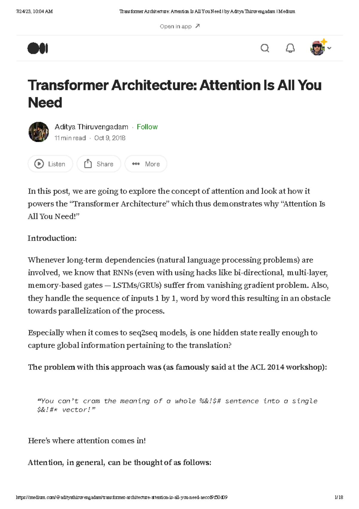 Transformer Architecture Attention Is All You Need - Transformer ...