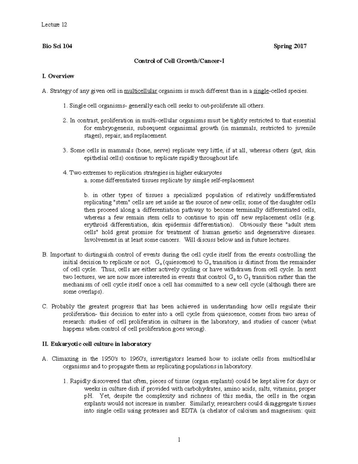 Lecture+12-2017 - Lecture notes 12 - Bio Sci 104 Spring 2017 Control of ...